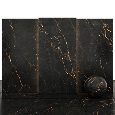 Galaxy Black Marble - Luxury Texture Collection 3D model image 1 