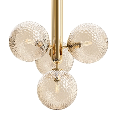 Elegant Brass Pendant Light 3D model image 1 