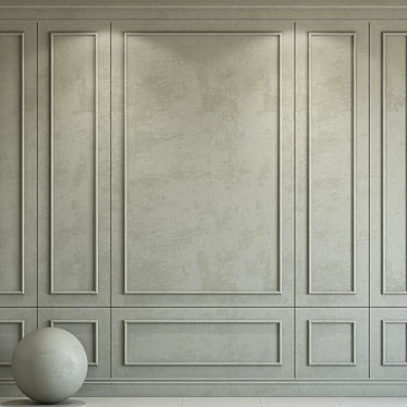 Elegant Plaster Molding - Shade SW 7018 3D model image 1 