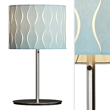 Loknas Skaftet Table Lamp: Elegant Blue/Silver Design 3D model image 1 