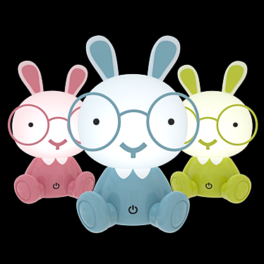 Rabbit Night Light Lamp 3D model image 1 