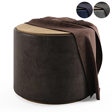 Elegant Pilar Pouf: Comfort and Style 3D model image 1 