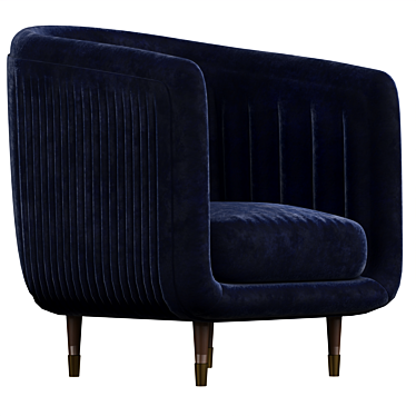 Twilight Velvet Armchair: Elegant and Luxurious 3D model image 1 