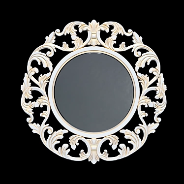 Sleek Round Mirror Frame 3D model image 1 