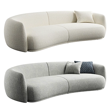 Luxurious Moroso Pacific Sofa: Stunning Design & Texture 3D model image 1 