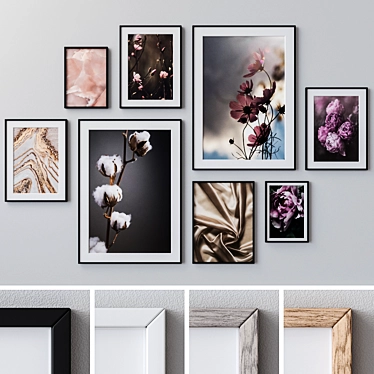 Elegant Photo Frames Set 3D model image 1 