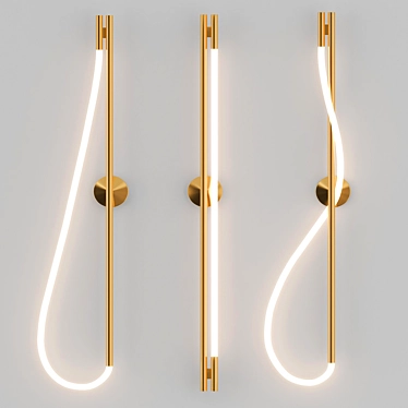 Elegant Wall Sconce Trio by Luke Lamp Co 3D model image 1 