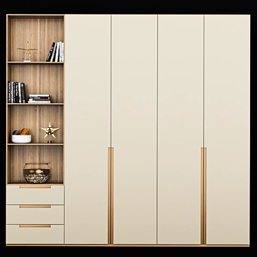 Modern Shelving Unit - 300x300x40 cm 3D model image 1 