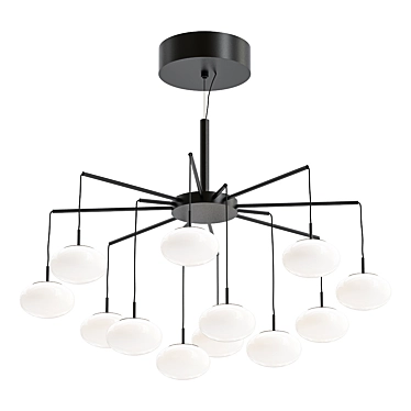 Versatile LED Chandelier for Any Space 3D model image 1 