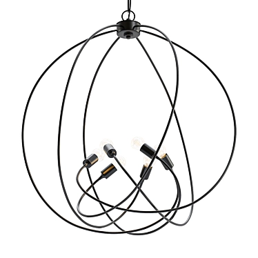 Elegant Orb Chandelier 3D model image 1 