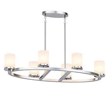 Stylish Daimlen 6-Light Chandelier 3D model image 1 