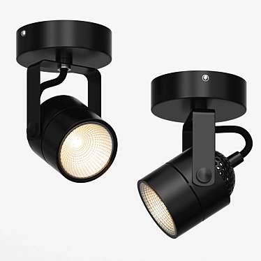 Modern Black Spot Light 3D model image 1 