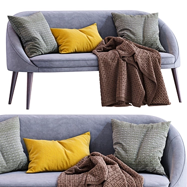 Modern Scandinavian Oreved Sofa 3D model image 1 