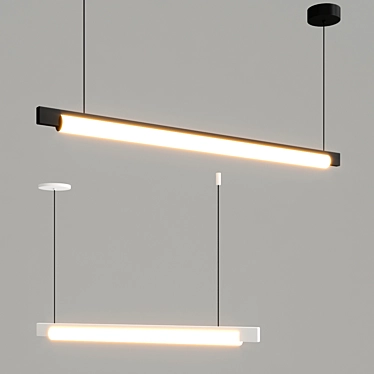 Modern Keel LED Pendant 3D model image 1 