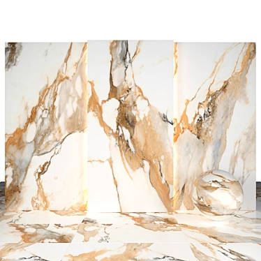 Luxurious Paonazzo Gold Marble 3D model image 1 