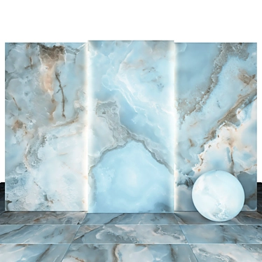 Elegant Gray Blue Onyx Texture 3D model image 1 