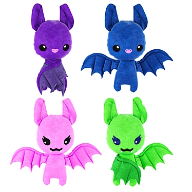 Color-changing Plush Bat Set (4pcs) 3D model image 1 