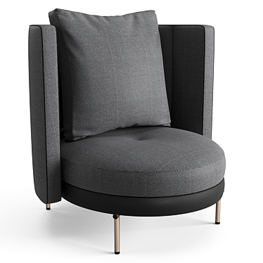 Luxury Minotti Torii Armchair: Large & Swivel 3D model image 1 