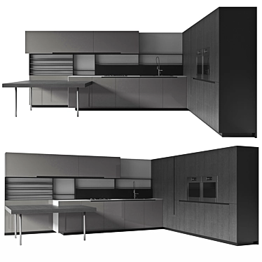Sleek Kitchen Designs for PHOENIX 3D model image 1 