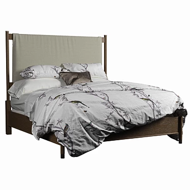 Elegant Affinity King Bed by Hooker Furniture 3D model image 1 