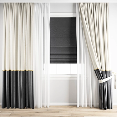 Polygonal Curtain Model - High Quality! 3D model image 1 