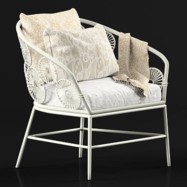 Ibiza White Hanging Armchair Kare 3D model image 1 