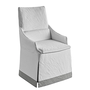 Elegant Slip Cover Chair 3D model image 1 
