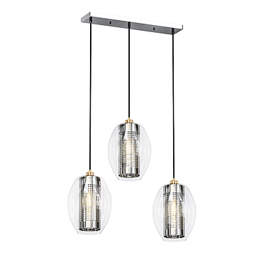 Sleek Linear Pendant - Kichler Asher 3-Light 3D model image 1 