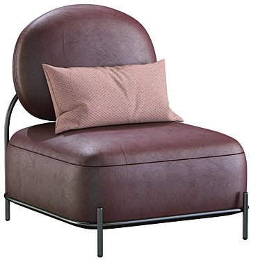 Luxury Leather Armchair: Pawai 3D model image 1 