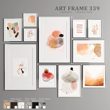 Elegant Art Frame Collection 3D model image 1 