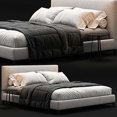 Elegant Minotti Andersen Bed 3D model image 1 