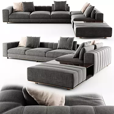 Luxurious Minotti Freeman Duvet Sofa 3D model image 1 
