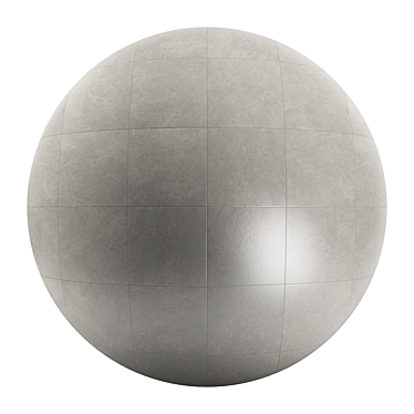 Cumulus Gray Concrete Floor Tile - 4x4 PBR 4k Seamless 3D model image 1 