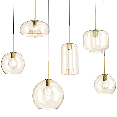 Sleek Vilmo Pendant Light: Anzazo Design 3D model image 1 