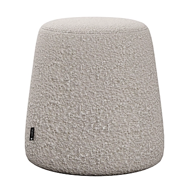 Cream Boucle Ottoman: Thimble 20 Kardiel 3D model image 1 