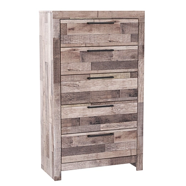 Effie Vintage 5-Drawer Chest 3D model image 1 