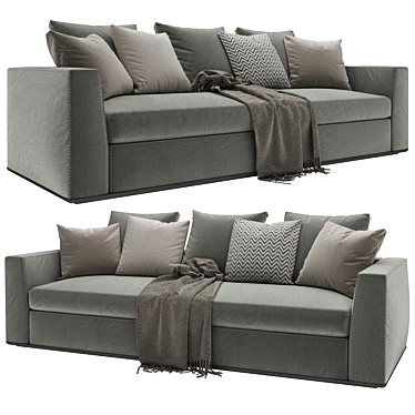 Contemporary Minotti Powell Sofa 3D model image 1 