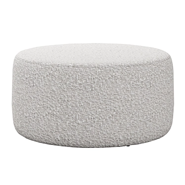 Elegant Boucle Ottoman by Kardiel 3D model image 1 