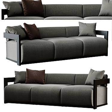 Elegant CLAUD Sofa Meridiani 3D model image 1 