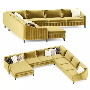 Customizable Delavega F750 Corner Sofa 3D model image 1 