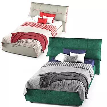 Campo Single Bed: Stylish and Versatile Design 3D model image 1 