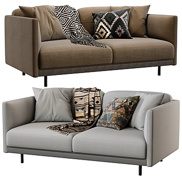 Modern Italian Arlott High Sofa 3D model image 1 