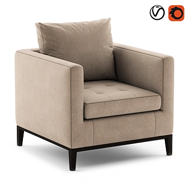 B&B Italia Lucrezia Soft: Modern Armchair with 3D Rendering Software-Ready Files 3D model image 1 