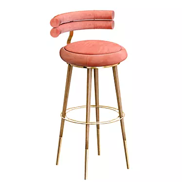 Betsi Bar Chair - Stylish and Versatile Seating Solution 3D model image 1 