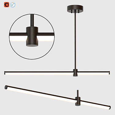 Title: Budget Office Lamp - Stylish and Affordable! 3D model image 1 