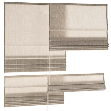 Elegant Roman Blinds: High Quality, Multiple Formats 3D model image 1 