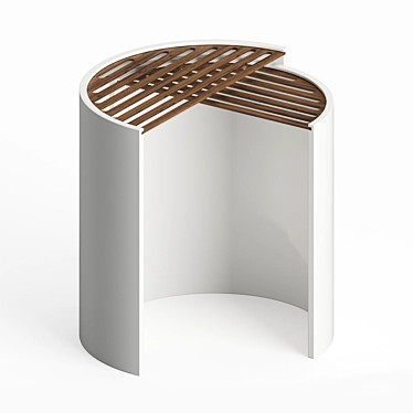 Contour Nesting Side Tables with Glass Tops 3D model image 1 