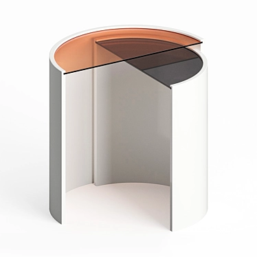 Contour Glass Top Side Tables 3D model image 1 