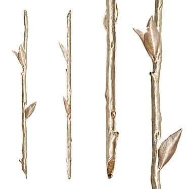 Elegant Twig Wall Lamp 3D model image 1 