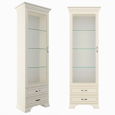 Tiffany 1V2S Showcase Cabinet: Elegant & Spacious 3D model image 1 